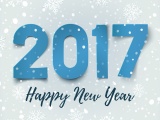 2017 Happy New Year Snowflake