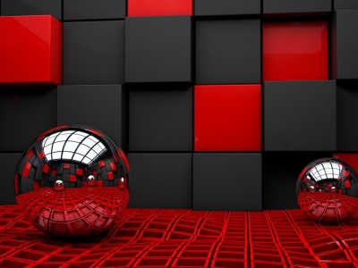 3d Glass Ball And Cubes 3d Glass Ball And Cubes