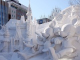 Monument Mickey Mouse Fortress Sapporo Snow Festival Japan